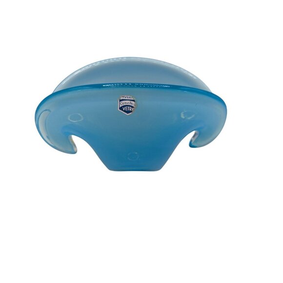 Vintag Italian Azzura Blue Clamshell Vase - Picture 3 of 14